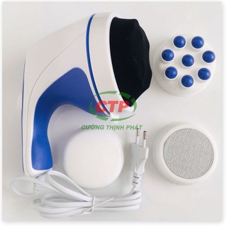 Máy massage cầm tay mini máy mát xa giảm mỡ lưng bụng đùi đa năng relax spin tone 5 đầu