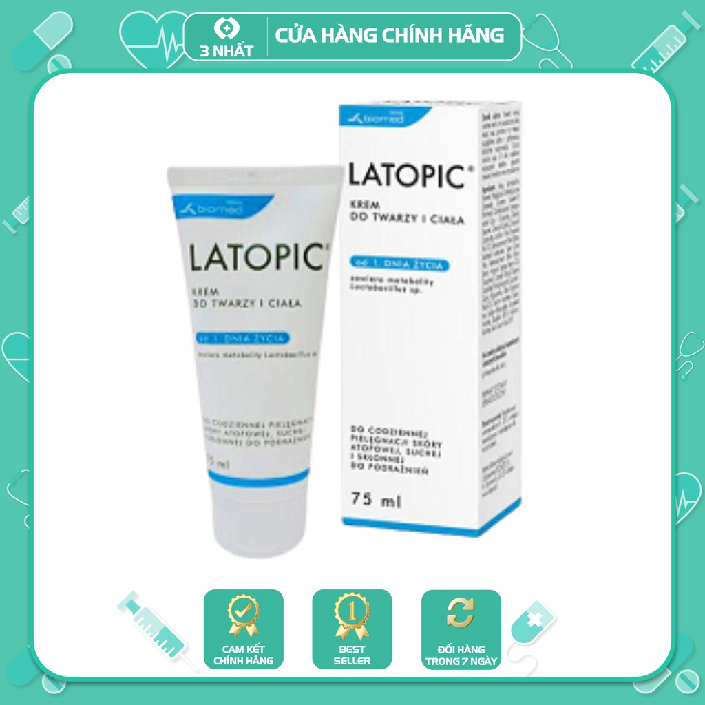 Latopic Face and Body Cream 75 ml - Kem dưỡng dịu ngứa toàn thân cho bé có da nhạy cảm kích ứng dị ứng - BN108