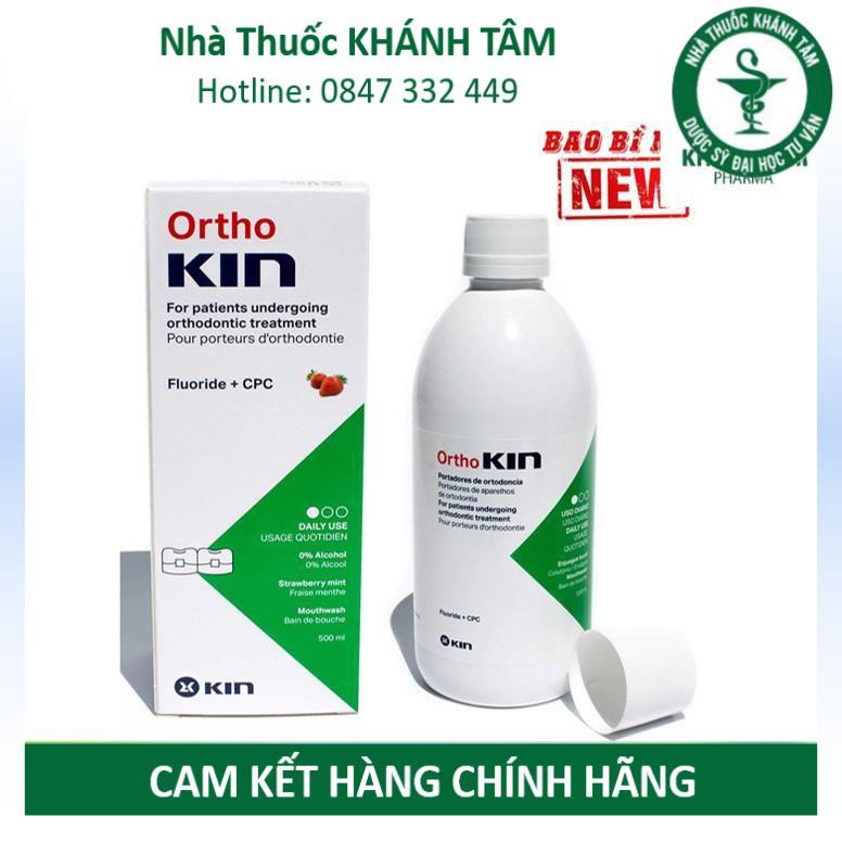 Ortho KIN 500ml - Nước súc miệng cho răng niềng, chỉnh nha [Orthokin, ortokin]! ! !