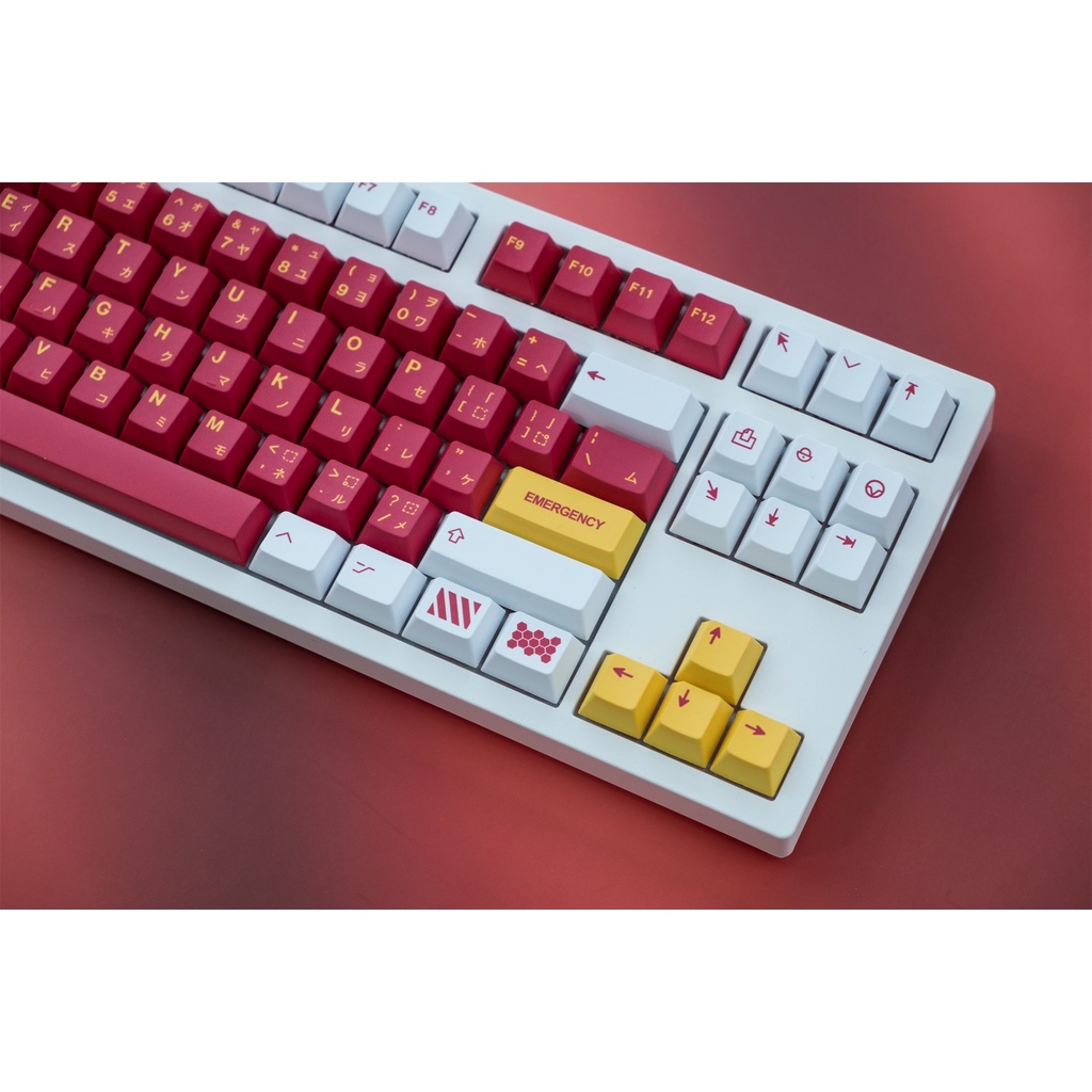 129 Phím EVA-02 Keycaps Cherry Profile Asuka Langley Soryu Anime PBT DYE-SUB Bàn phím cơ Keycap