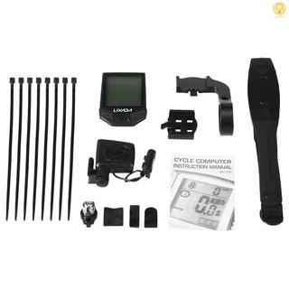 LT.D Cycling Wireless Computer with Heart Rate Sensor Multifunctional Rainproof Cycling Computer with Backlight LCD