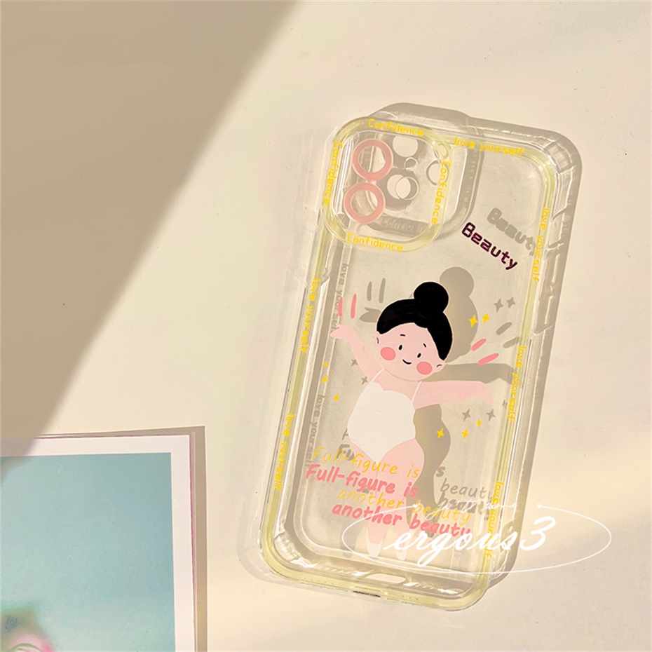 Ốp Điện Thoại Mềm In Hình Cô Gái Dễ Thương Cho iPhone 14 13 12 11 Pro Max SE2020 X XR Xs Max 7 8 6 6s Plus
