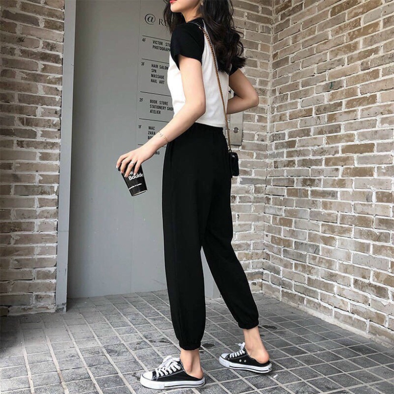 Quần baggy đũi bo gấu hàng mới siêu HOT_ms233 chất mát, phom đẹp, nội y xanh