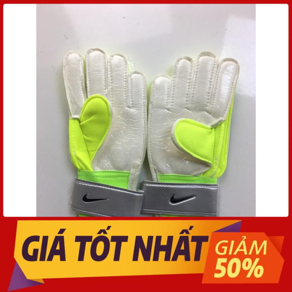 hàng chính hãng -  GĂNG TAY THỦ MÔN CÓ XƯƠNG TIEMPO MATCH MÀU XANH CHUỐI SIZE 5