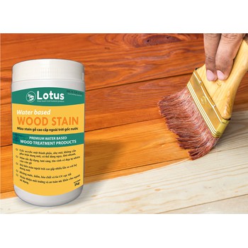 Sơn gỗ - Màu stain gỗ, không dung môi, không phai màu, an toàn, hệ nước - Lotus wood stain