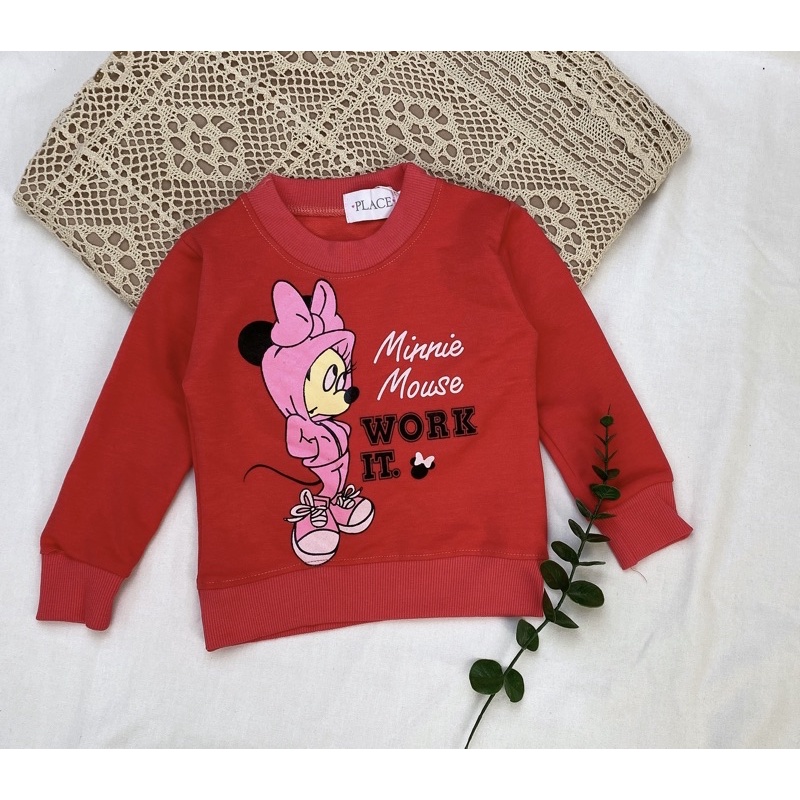 Sale - áo nỉ da cá cho bé gái hình mickey