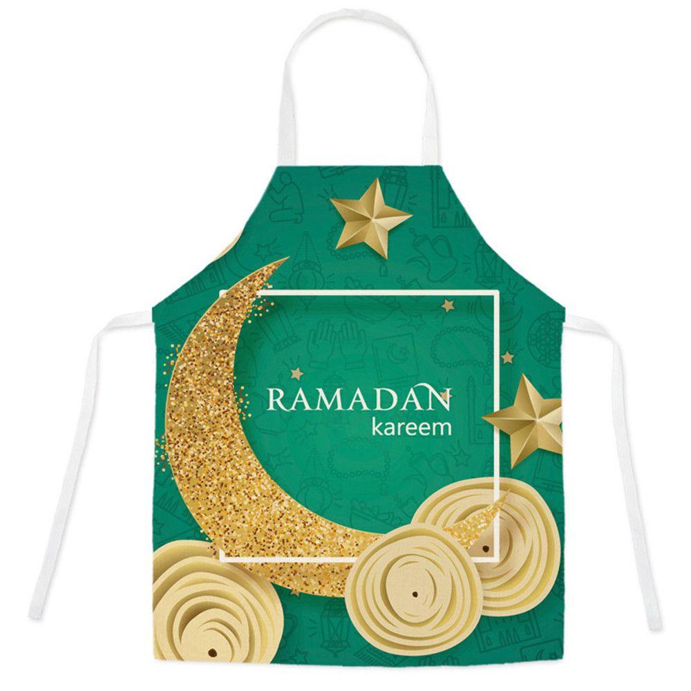 Tạp Dề Họa Tiết Ramadan Mubarak Phong Cách Hồi Giáo
