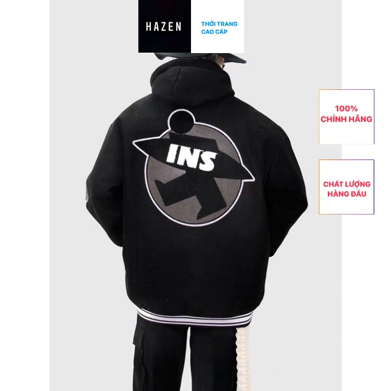 Áo khoác bomber/ vasity thêu logo phong cách Hàn Quốc