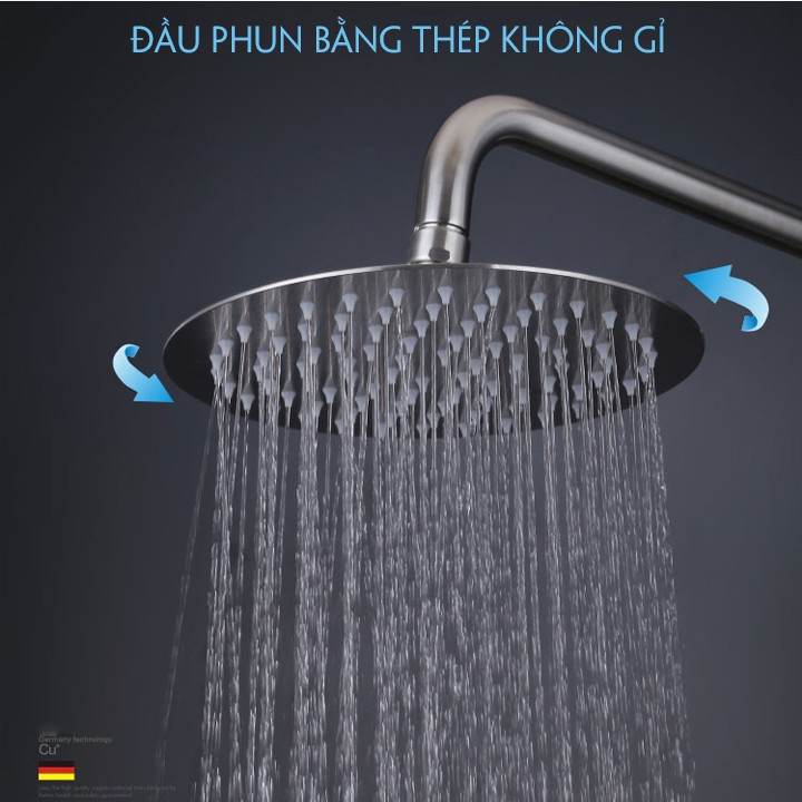 Bộ Vòi Sen Đứng Cao Cấp Hàng Nhập Khẩu Nội Địa Inox 304