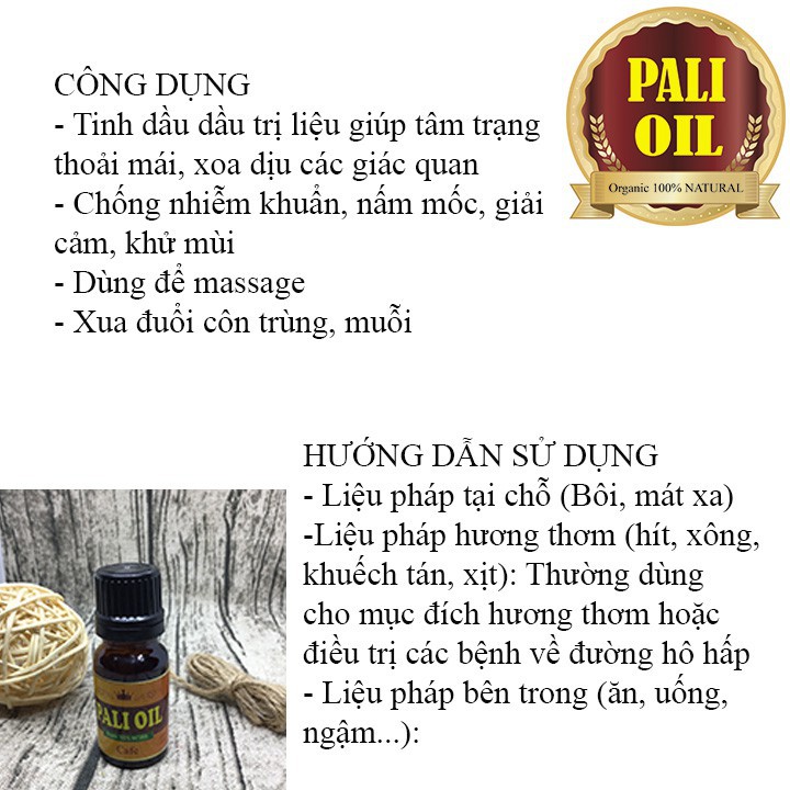 Tinh dầu Khuynh diệp Pali, lọ 10ml có kiểm định