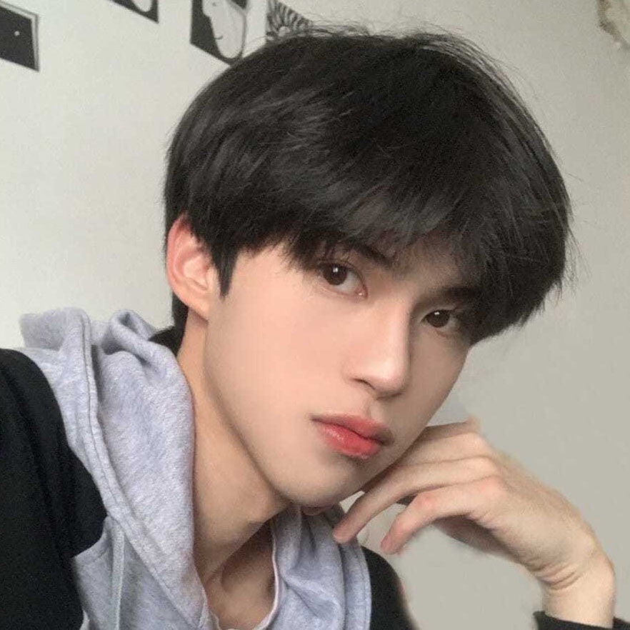 Tóc giả ngắn thẳng nguyên đầu kiểu mái thưa phiên bản Hàn Quốc cho nam học sinh/ thanh thiếu niên