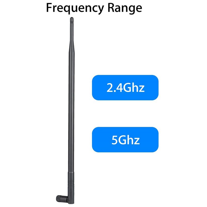 D-LINK Ăng Ten Khuếch Đại Tín Hiệu WiFi 10DBi 2.4GHz 5GHz RP-SMA Cho Asus Router RT-AC66U RT-N66U RT-N16 AC1750
