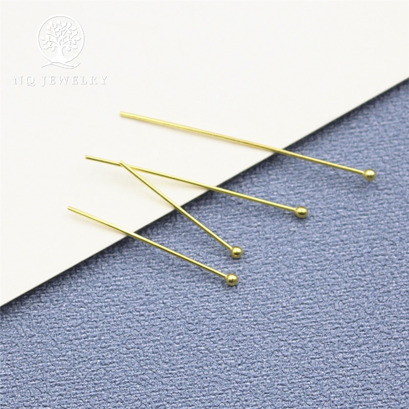 Đinh bạc đầu tròn mạ vàng - NQ Jewelry