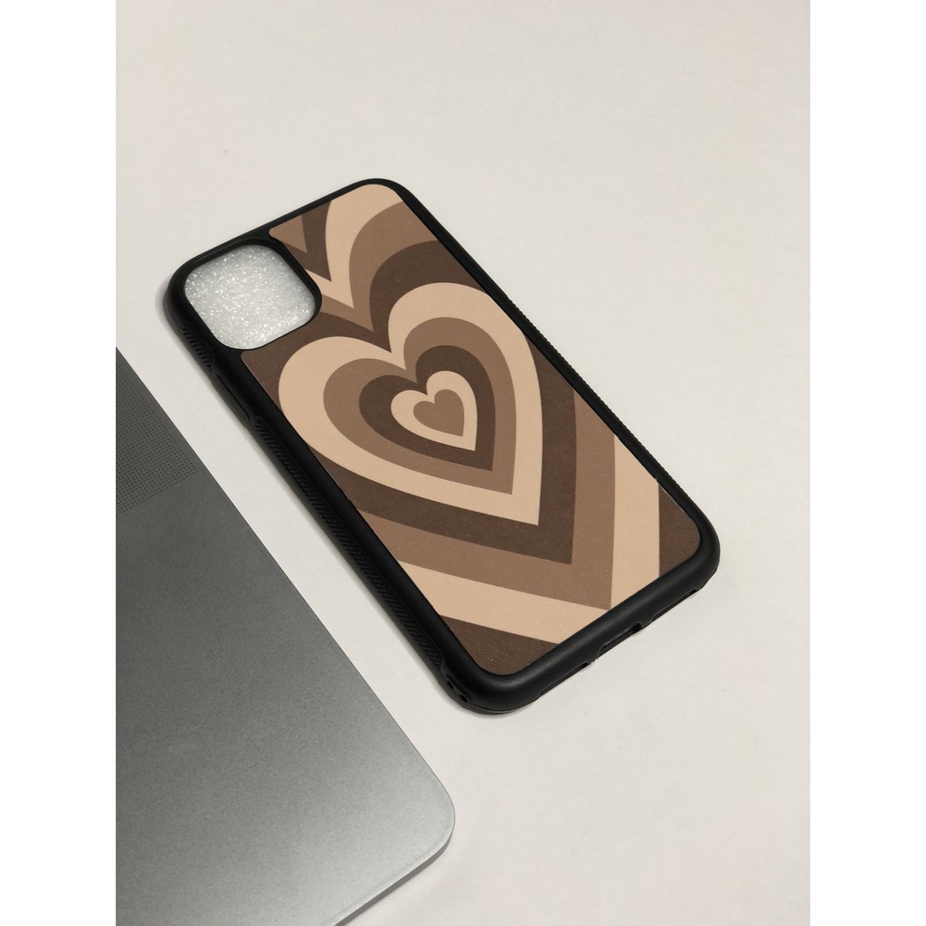 Ốp lưng cao cấp THINKCASE IPHONE Brown Heart Wallpaper