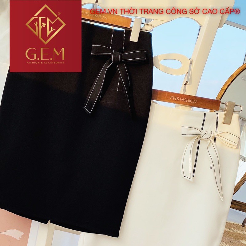 Chân váy công sở có thắt nơ hông - hàng thiết kế GEM.VN | BigBuy360 - bigbuy360.vn
