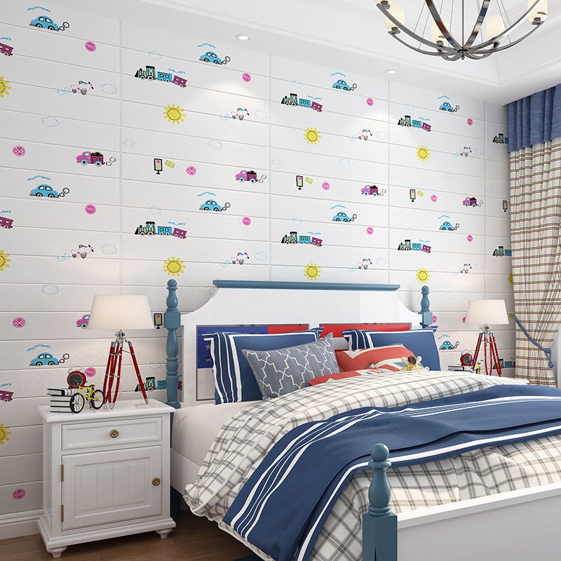 Xốp Dán Tường 3D Hoạt Hình trẻ em dễ thương. Kích thước lớn 70x77cm.