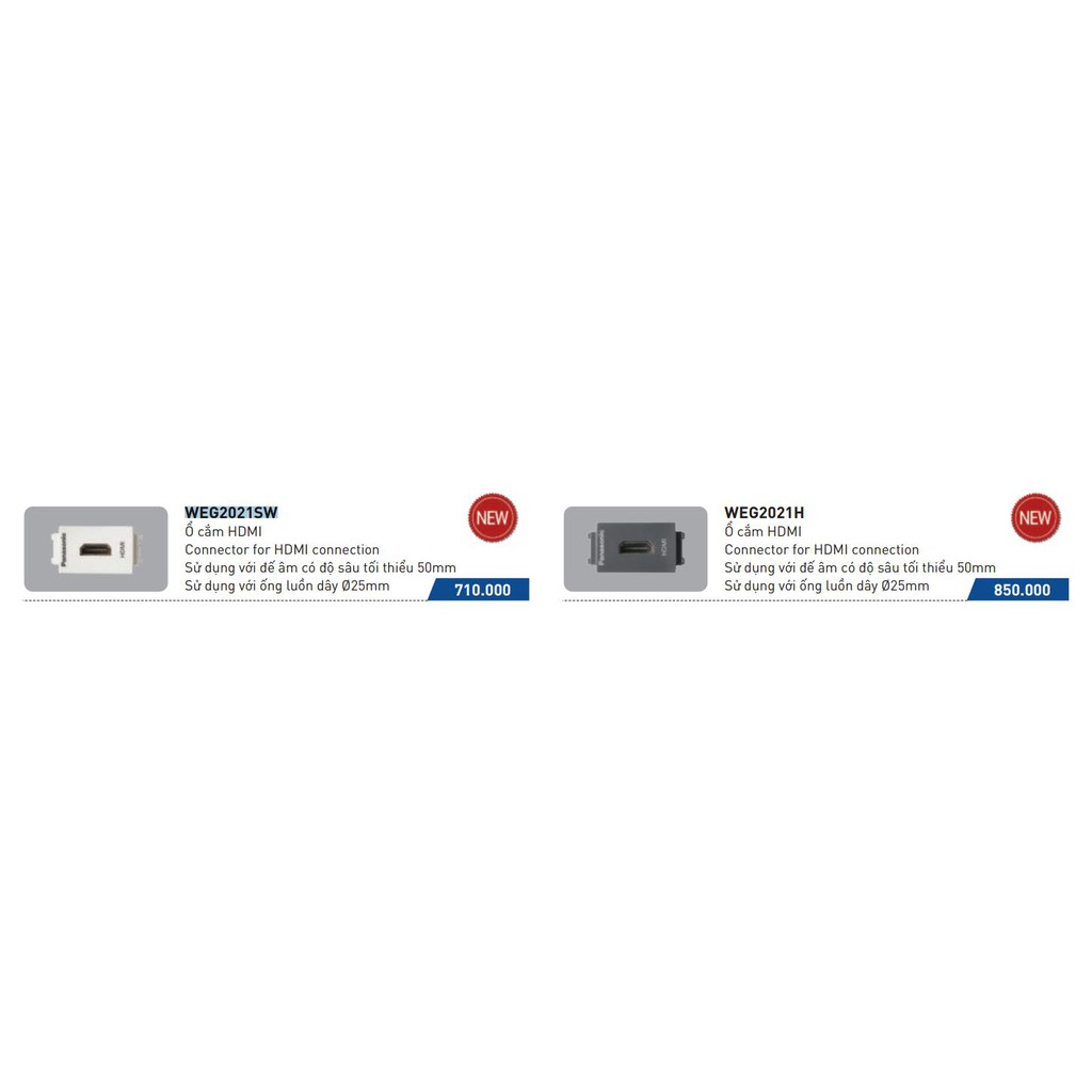 Ổ cắm HDMI âm tường Panasonic dòng Wide Series