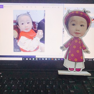 Chibi cho bé trăng trí sinh nhật