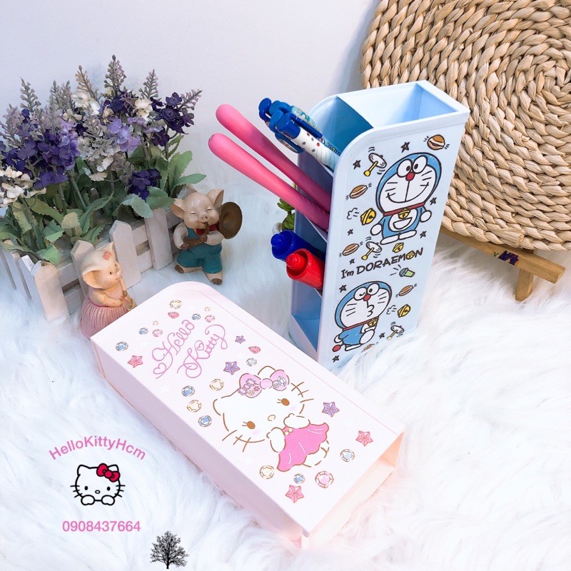 🍃Khay góc để văn phòng phẩm Kitty và Mon