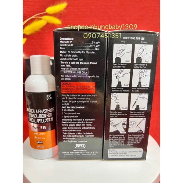 Morr F5 minoxidil 5% giúp mọc tóc