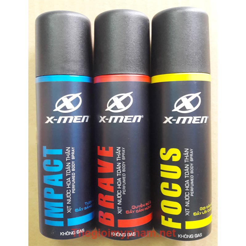 Xịt Khử Mùi Toàn Thân Hương Nước Hoa Không Gas Xmen 100ml