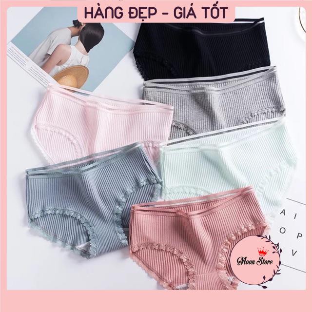 Quần lót nữ cotton tăm cạp viền ren siêu đẹp | BigBuy360 - bigbuy360.vn