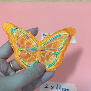 Sticker ủi , hình ủi bướm cam ( có keo) (phụ kiện may vá, trang trí quần áo may mặc, Handmade,DIY)