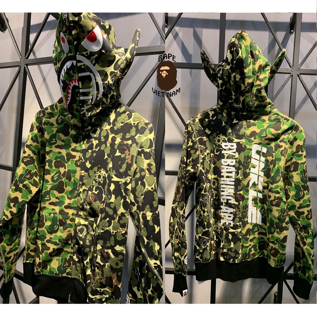 [ODER + FREESHIP] Jacket Bape Shark x UNKLE fullzip , Áo khoác Hoodie Bape Cá Ngáo Seasion 21 Siêu hot | BigBuy360 - bigbuy360.vn
