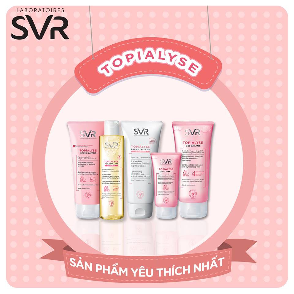 Gel Svr Topialyse Gel Lavant - Gel rửa mặt và tắm SVR Topialyse Dành Cho Da Khô Và Nhạy Cảm