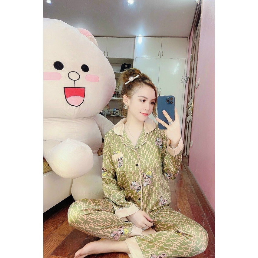 Bộ Pijama nữ mặc nhà họa tiết xinh xắn