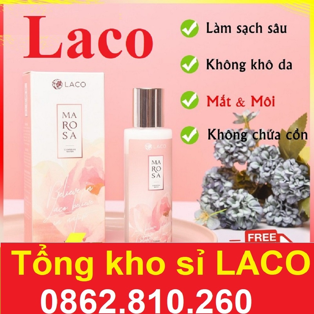 Nước tẩy trang Marosa LACO, dùng cho mọi loại da làm sạch sâu, dưỡng ẩm giúp da sáng trắng tự nhiên | BigBuy360 - bigbuy360.vn