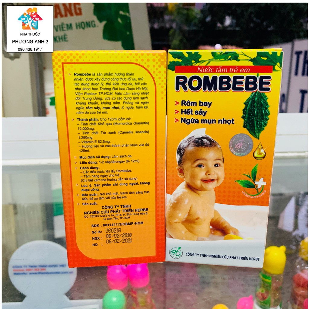 Sữa tắm rôm sảy Rombebe