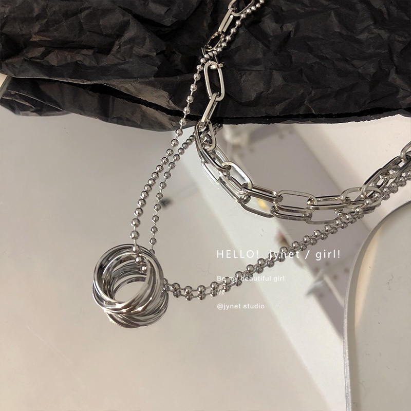 Vòng cổ Hai Lớp Phong Cách Harajuku Hàn Quốc Mới