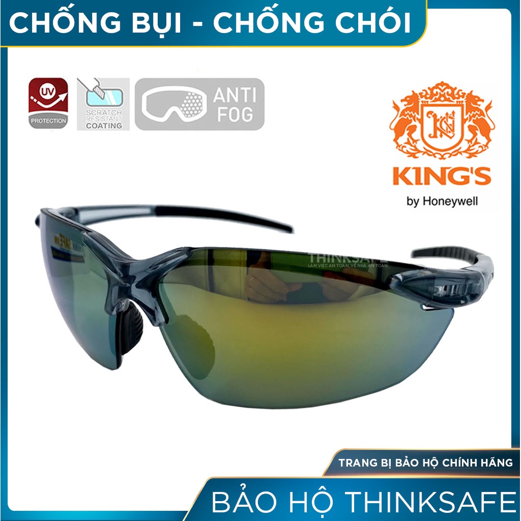 Kính bảo hộ chống bụi King's Thinksafe che mặt đa năng, chống bụi, chống tia uv khi đi đường, lao động, màu đẹp - KY715