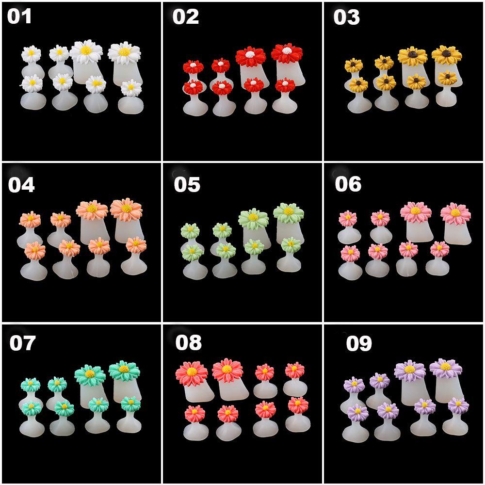 Set 8 Dụng Cụ Tách Ngón Chân Thoải Mái Họa Tiết Hoa Cúc