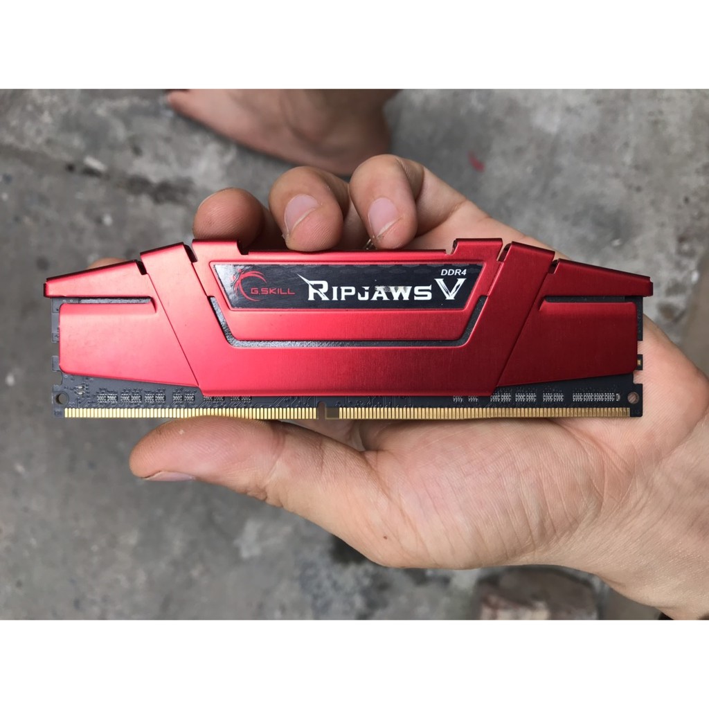 ram cho máy tính bàn G.Skill ddr4 16gb 2133 17000 bus pc4 tản nhiệt đỏ decktop PC gskill