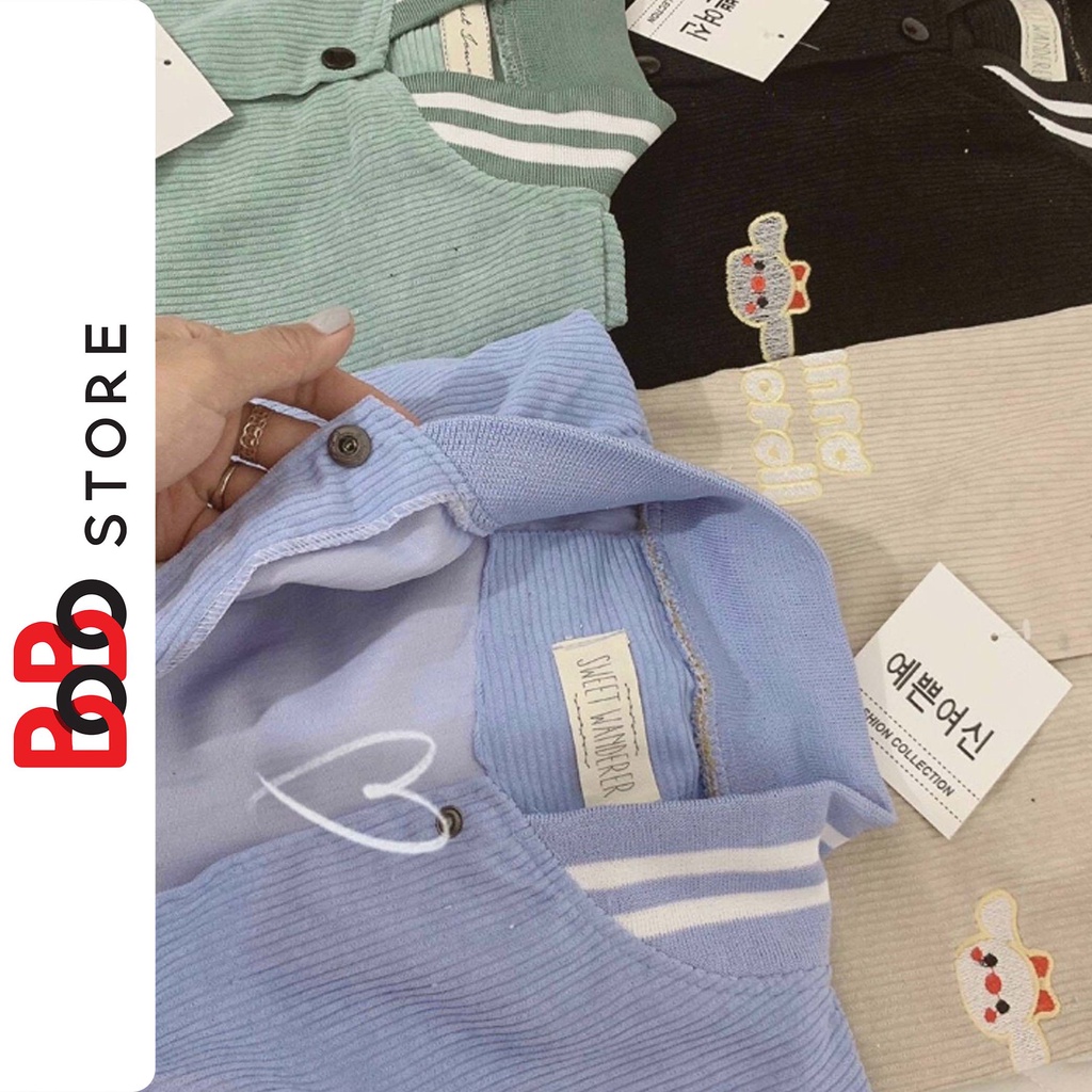 Áo khoác bomber nhung tăm form rộng phong cách Hàn Quốc dành cho nam nữ unisex - BoBo Store