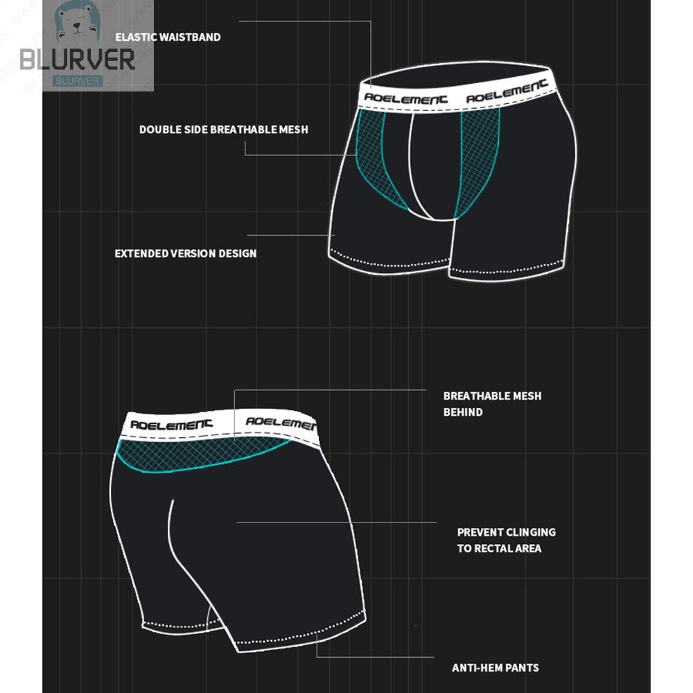 BLURVER~Mens Boxer Briefs Soft Stretchy Long Leg Workout Fitness Underwear Plus Size#blueriver