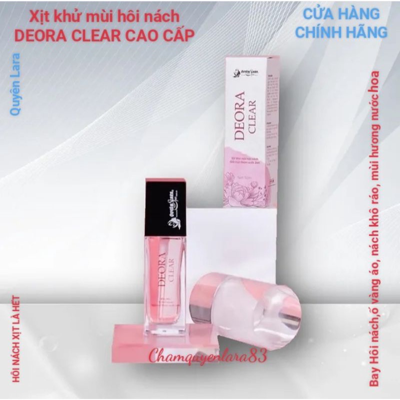 Xịt khử mùi hôi nách hôi chân DEORA CLEAR Quyên Lara 50 ml