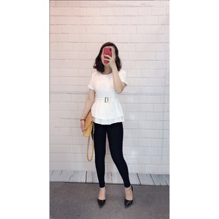 Áo Peplum kèm đai eo