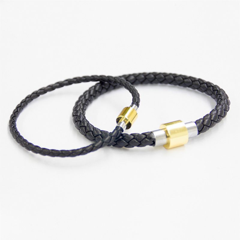 Vòng đeo tay bằng da dành cho fan hâm mộ nhóm nhạc bằng thép titan