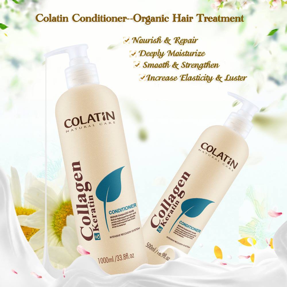 Dầu xả dưỡng chất tơ tằm COLATIN Collagen & Keratin Conditioner phục hồi hư tổn, ngăn ngừa rụng tóc
