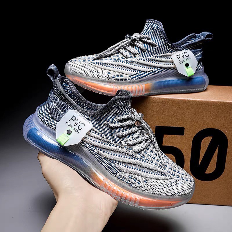 Giày thể thao nam đế thạch trong suốt cao cấp , Giày Sneaker nam PVC 350