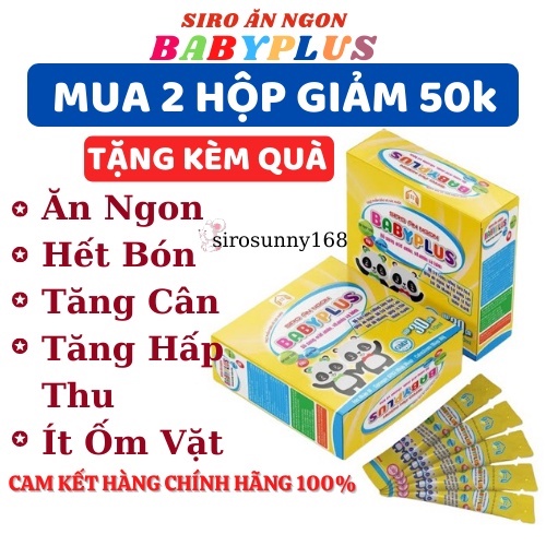 BABY PLUS Siro Ăn Ngon BabyPlus Giúp Bé Tăng Cân Tiêu Hoá Tốt Tăng Cường Đề Kháng Hết Táo Bón