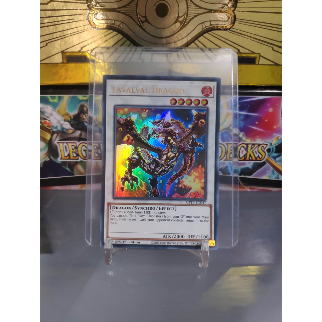 [ Dưa Hấu Yugioh ] Lá bài thẻ bài Lavalval Dragon - Ultra Rare - Tặng bọc bài nhựa bảo quản