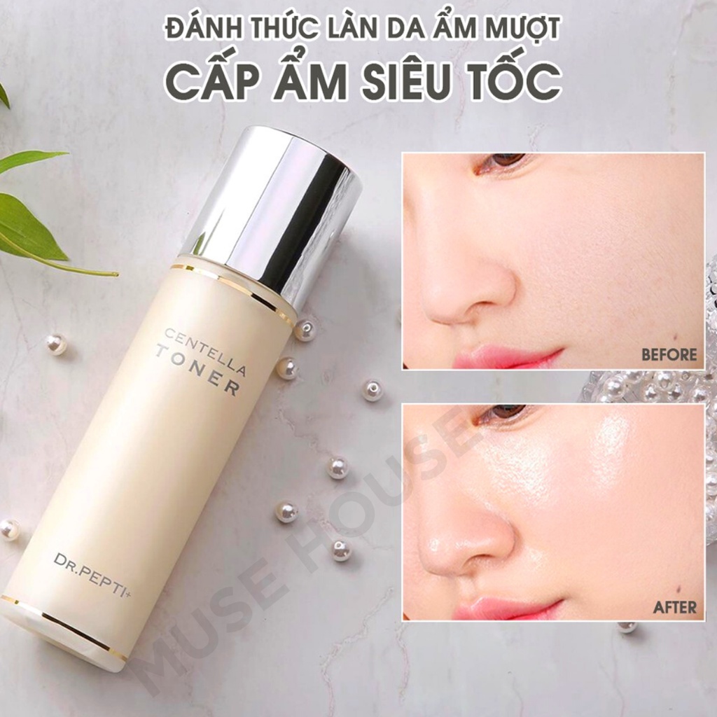 Nước Hoa Hồng Centella Toner Dr.pepti 180ml Hàn Quốc Muse House