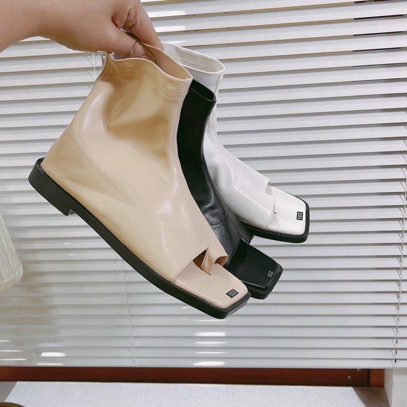 GIÀY BỐT DA XỎ NGÓN HẬU DÂY KÉO XUẤT SẮC