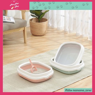Khay vệ sinh cho mèo ( TẶNG KÈM XẺNG) _ Chậu đựng cát vệ sinh cho mèo CC003