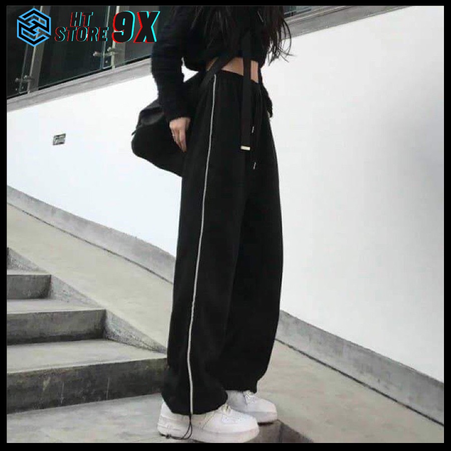 Quần nỉ Jogger dây rút bo ống chun nỉ da cá unisex form rộng phong cách Hàn Quốc I'm Basic