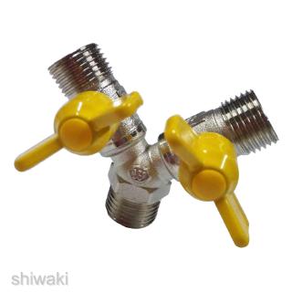 [Shiwaki] Đầu nối ống 2 ống bằng đồng thau Van điều khiển bộ chuyển đổi Y Piece Joiner